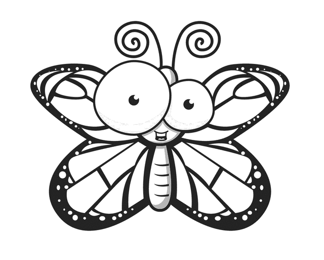 Dessin à colorier: Papillon (Animaux) #15739 - Coloriages à Imprimer Gratuits