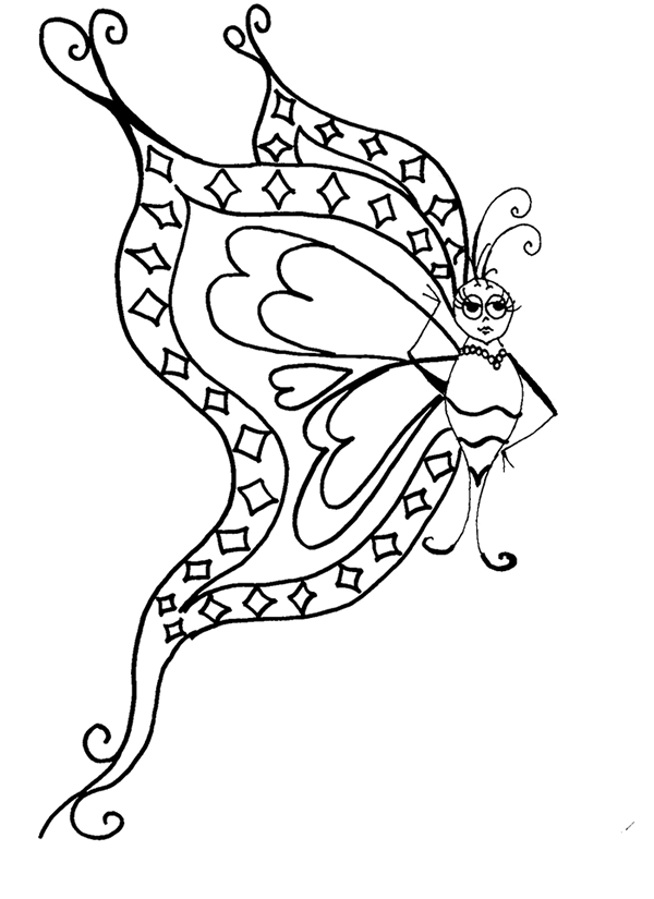 Dessin à colorier: Papillon (Animaux) #15766 - Coloriages à Imprimer Gratuits