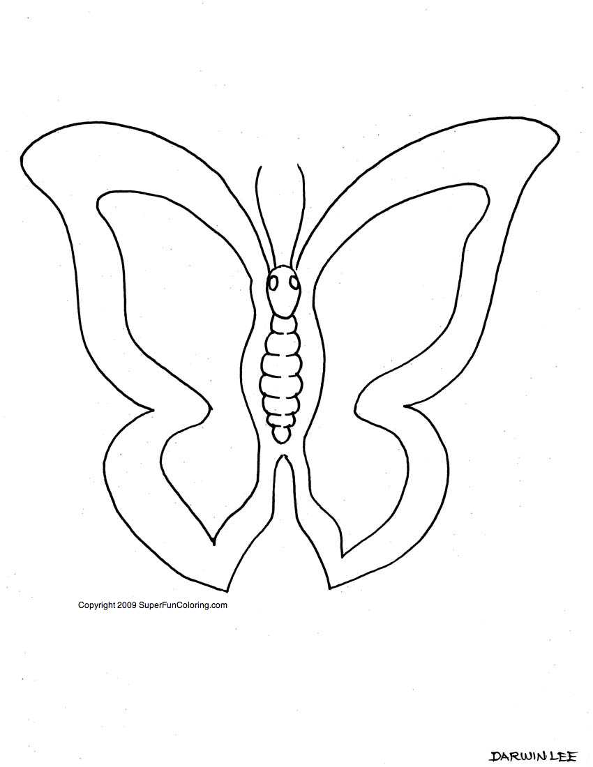 Dessin à colorier: Papillon (Animaux) #15772 - Coloriages à Imprimer Gratuits