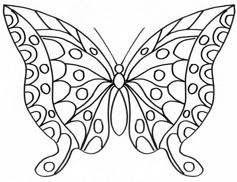 Dessin à colorier: Papillon (Animaux) #15824 - Coloriages à Imprimer Gratuits