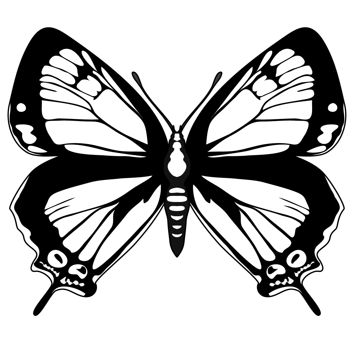 Dessin à colorier: Papillon (Animaux) #15827 - Coloriages à Imprimer Gratuits