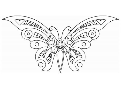 Dessin à colorier: Papillon (Animaux) #15851 - Coloriages à Imprimer Gratuits