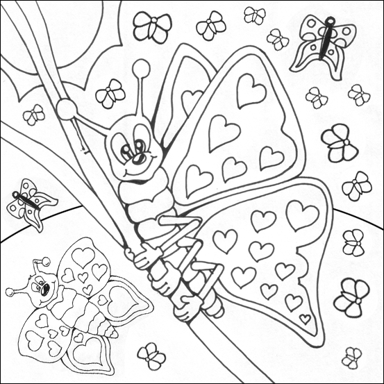 Dessin à colorier: Papillon (Animaux) #15859 - Coloriages à Imprimer Gratuits