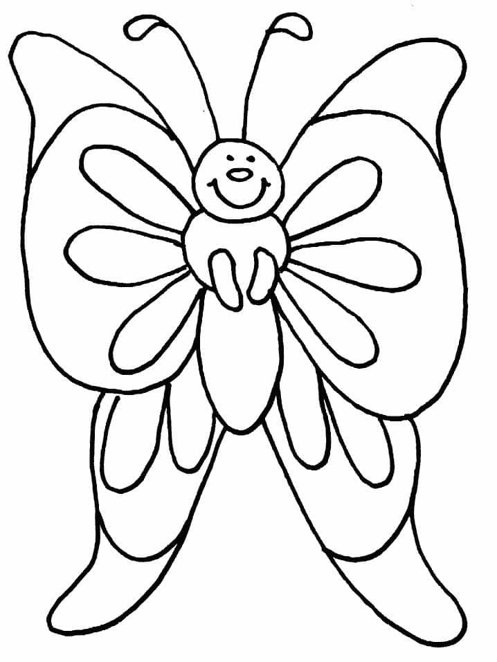 Coloriage gratuit pour enfants et adultes Papillon #175098, collection Animaux