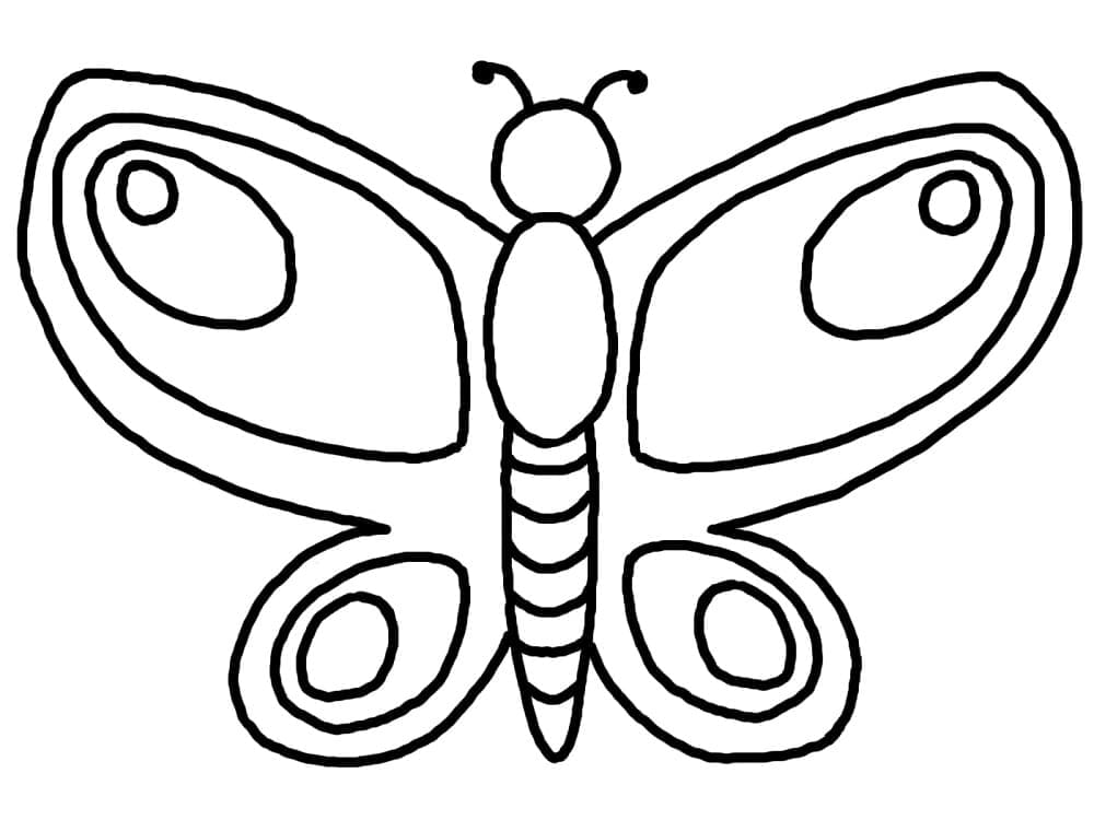 Coloriage gratuit Papillon #175105 de la collection Animaux à imprimer