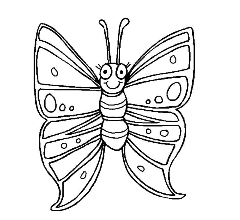 Coloriage Papillon #175106 à imprimer gratuitement, extrait de la collection Animaux