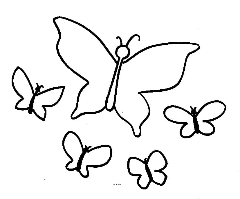 Coloriage gratuit Papillon #175114 de la collection Animaux à imprimer