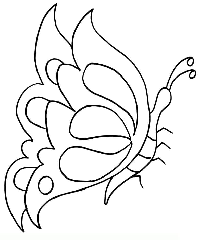 Coloriage gratuit Papillon #175117 de la collection Animaux à imprimer