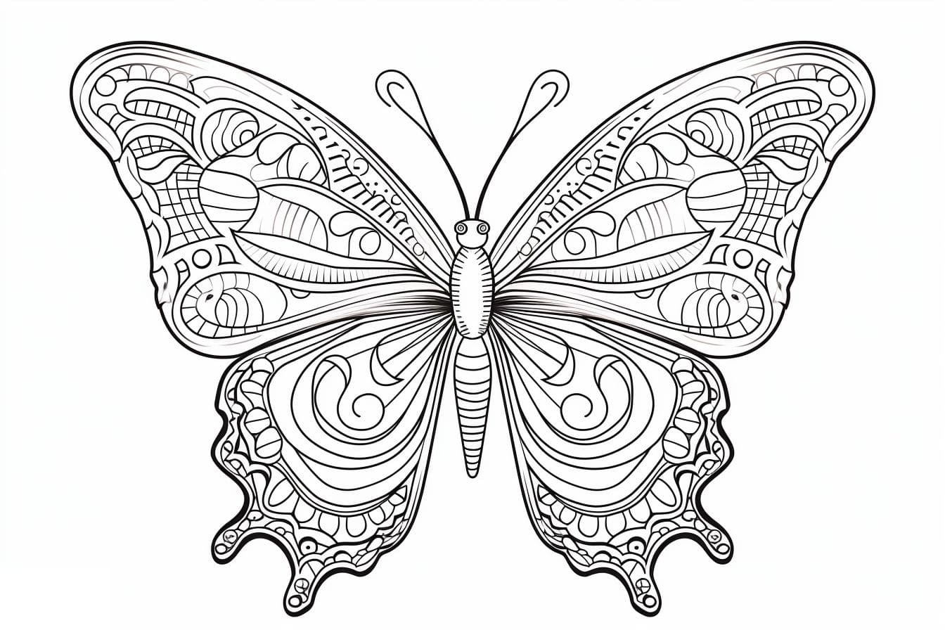 Coloriage gratuit Papillon #215718 de la collection Animaux à imprimer Coloriage gratuit Papillon #215718 de la collection Animaux à imprimer