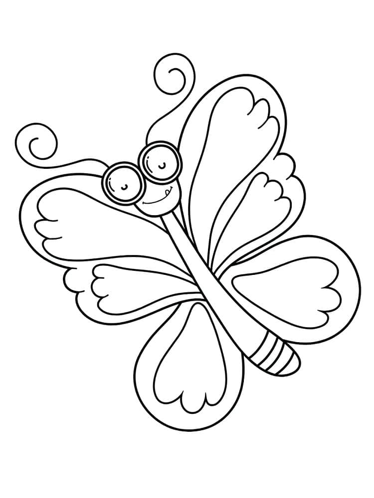 Illustration au trait Papillon #215731 de la collection Animaux à colorier gratuitement