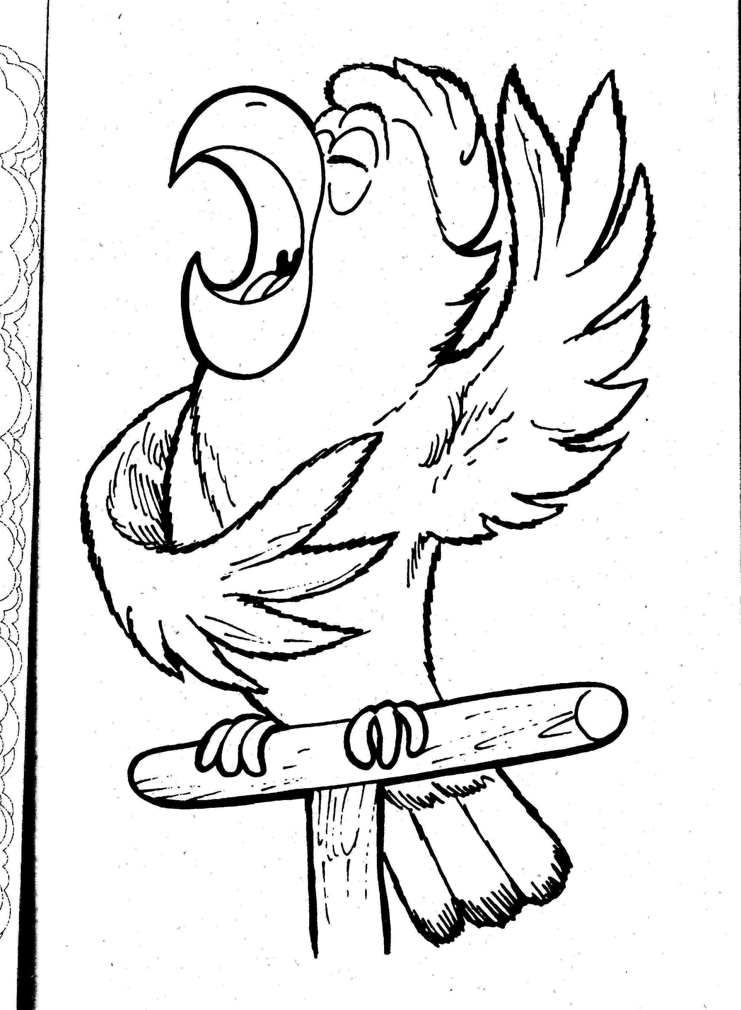Dessin à colorier: Perroquet (Animaux) #16131 - Coloriages à Imprimer Gratuits