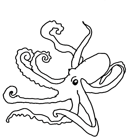 Dessin à colorier: Pieuvre (Animaux) #18954 - Coloriages à Imprimer Gratuits