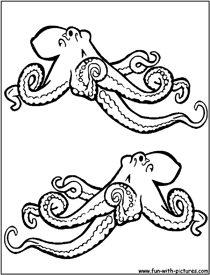 Dessin à colorier: Pieuvre (Animaux) #19041 - Coloriages à Imprimer Gratuits