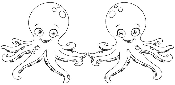 Dessin à colorier: Pieuvre (Animaux) #19049 - Coloriages à Imprimer Gratuits