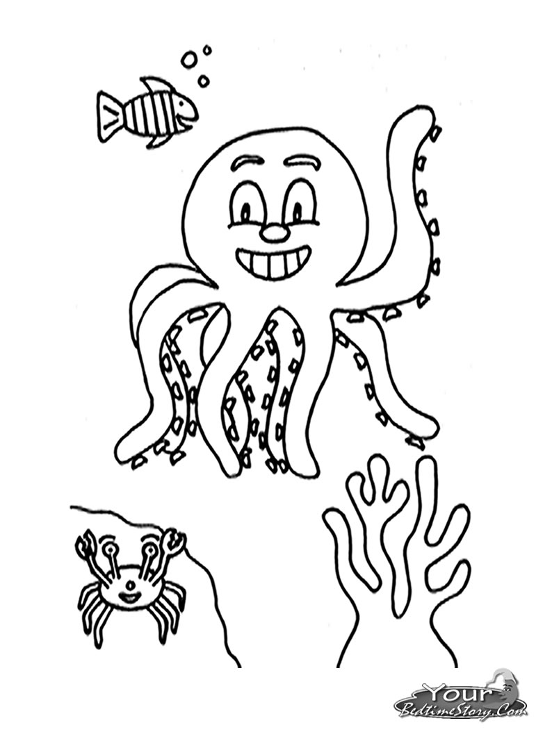 Dessin à colorier: Pieuvre (Animaux) #19078 - Coloriages à Imprimer Gratuits