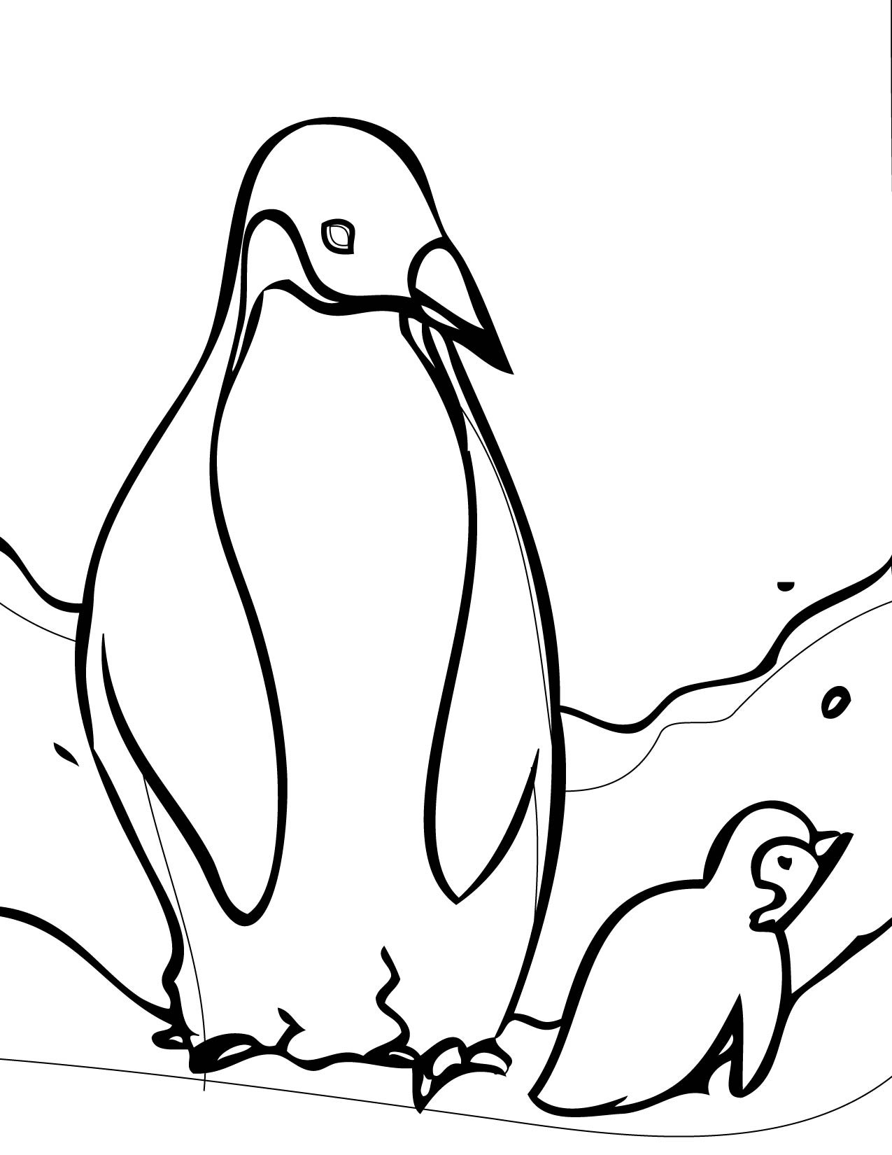 Dessin à colorier: Pingouin (Animaux) #16822 - Coloriages à Imprimer Gratuits