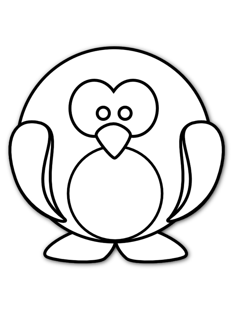 Dessin à colorier: Pingouin (Animaux) #16846 - Coloriages à Imprimer Gratuits