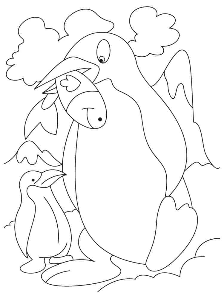 Page de coloriage Pingouin #186551, collection Animaux, à imprimer et colorier