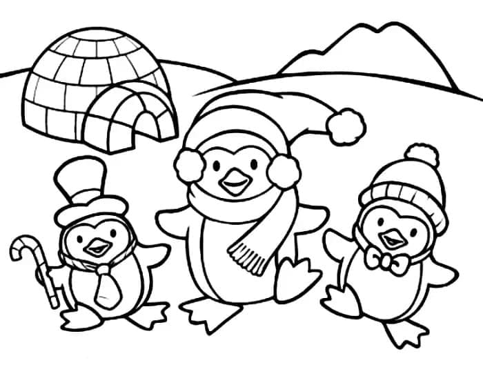Joli coloriage Pingouin #186559 de la collection Animaux, prêt à imprimer pour petits et grands