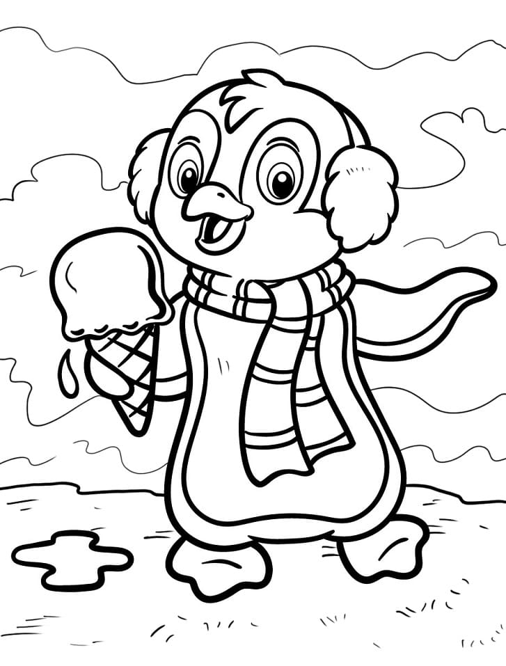 Coloriage gratuit Pingouin #186570 de la collection Animaux à imprimer