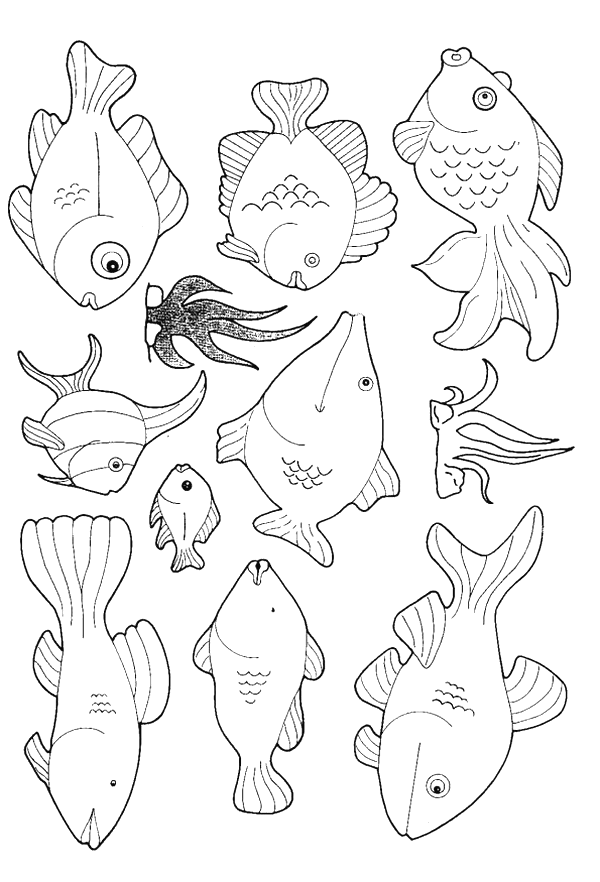 Dessin à colorier: Poisson (Animaux) #17029 - Coloriages à Imprimer Gratuits