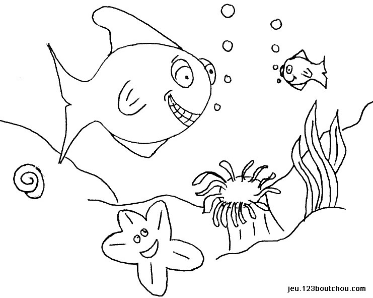 Dessin à colorier: Poisson (Animaux) #17090 - Coloriages à Imprimer Gratuits