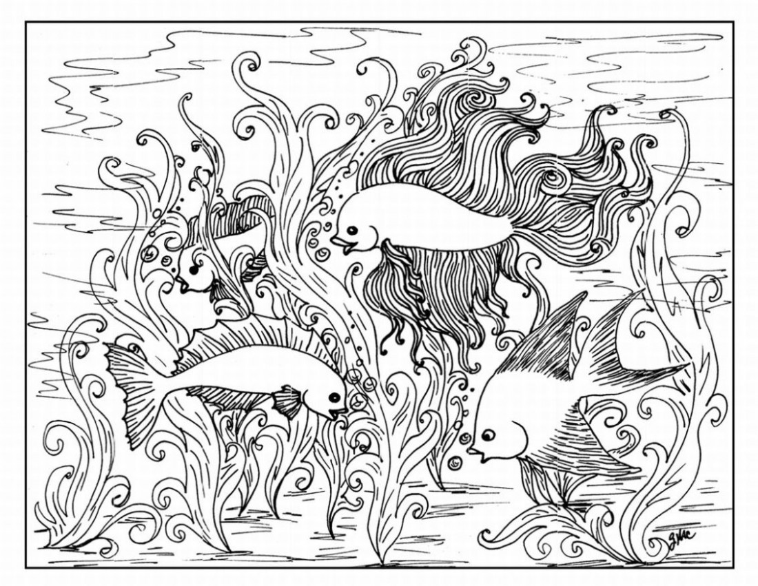 Dessin à colorier: Poisson (Animaux) #17210 - Coloriages à Imprimer Gratuits