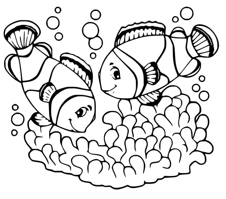 Dessin à colorier: Poisson Clown (Animaux) #218315 - Coloriages à Imprimer Gratuits