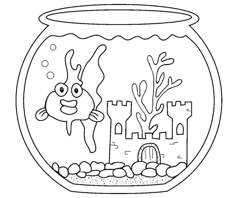 Coloriage gratuit Poisson Rouge #208319 de la collection Animaux à imprimer