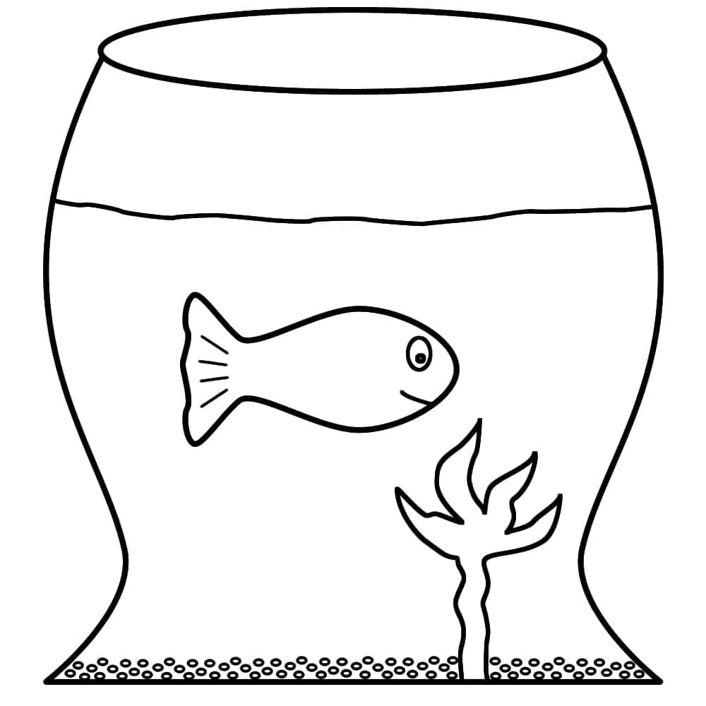 Coloriage gratuit Poisson Rouge #208320 de la collection Animaux à imprimer