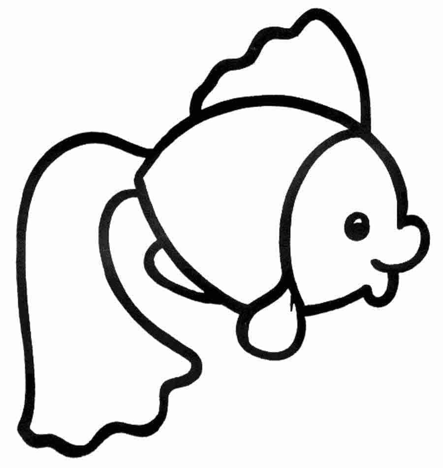 Coloriage gratuit Poisson Rouge #208332 de la collection Animaux à imprimer