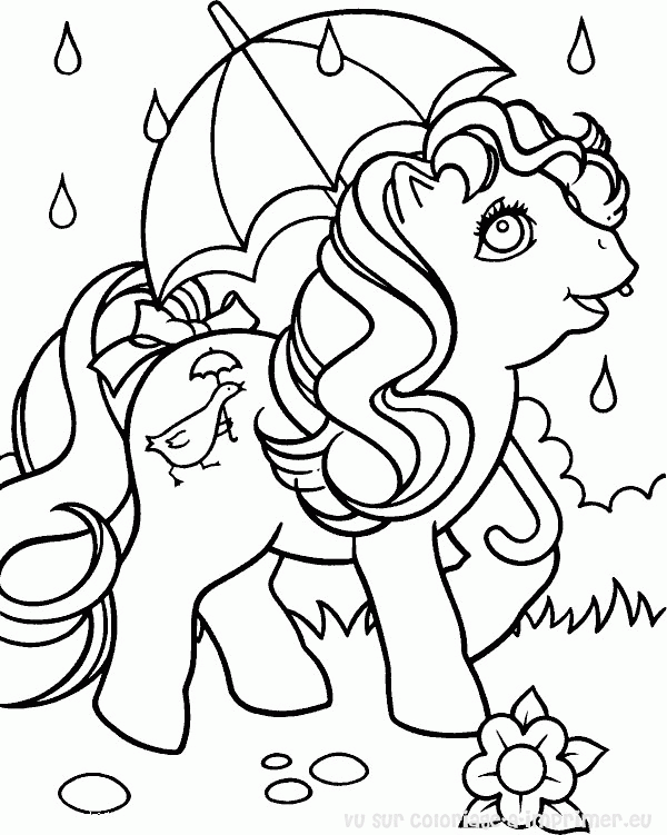 Dessin à colorier: Poney (Animaux) #17899 - Coloriages à Imprimer Gratuits