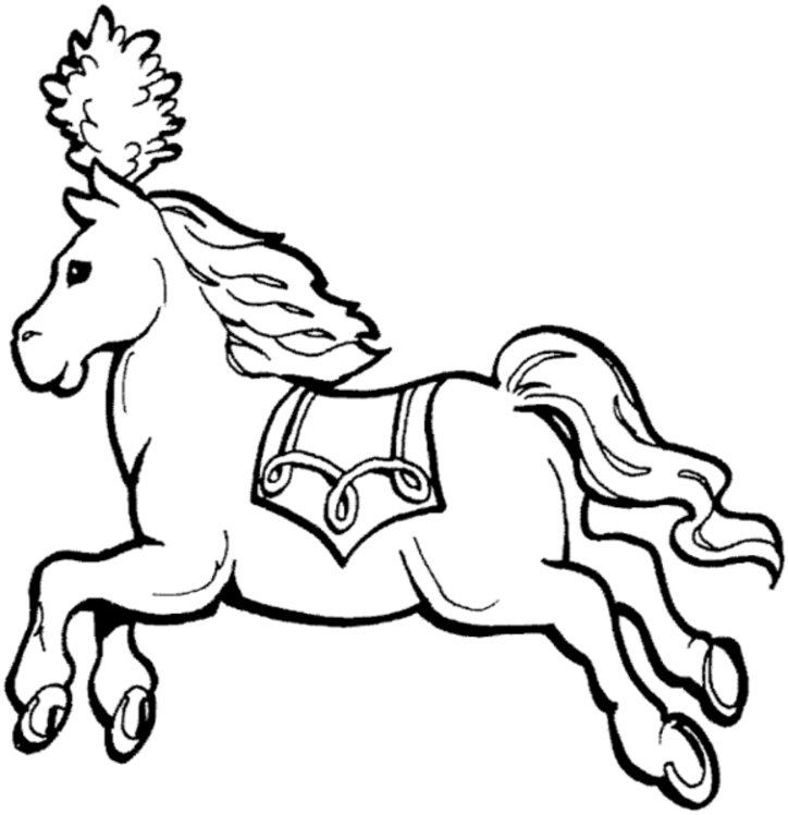 Dessin à colorier: Poney (Animaux) #17915 - Coloriages à Imprimer Gratuits