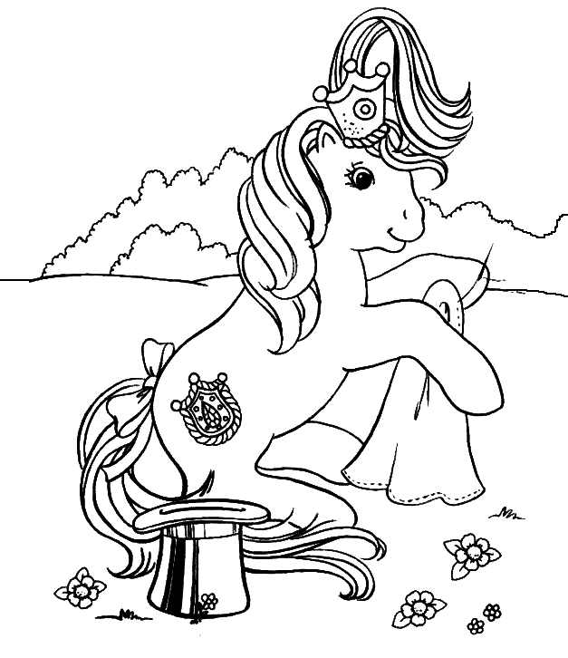 Dessin à colorier: Poney (Animaux) #17930 - Coloriages à Imprimer Gratuits