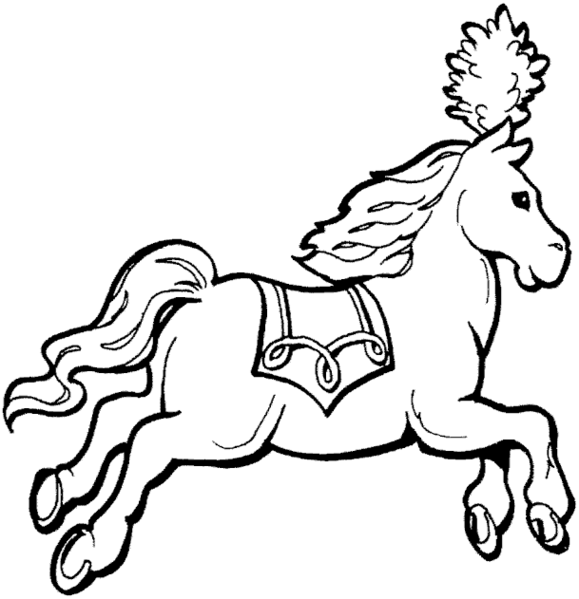 Dessin à colorier: Poney (Animaux) #17935 - Coloriages à Imprimer Gratuits