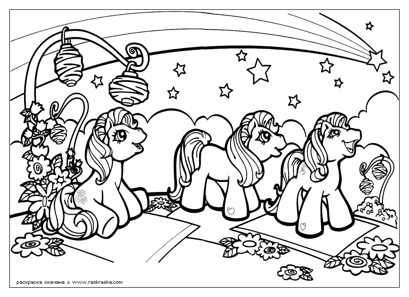 Dessin à colorier: Poney (Animaux) #17965 - Coloriages à Imprimer Gratuits