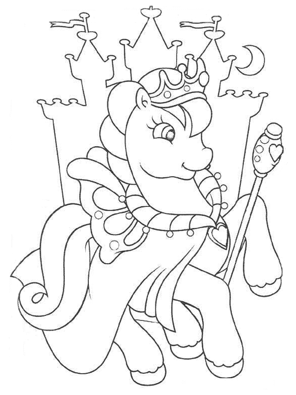 Dessin à colorier: Poney (Animaux) #18019 - Coloriages à Imprimer Gratuits