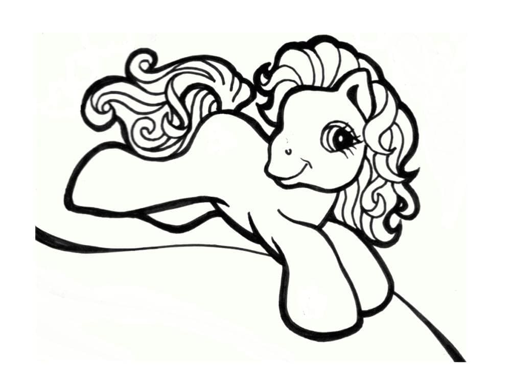 Dessin Poney #210325 à colorier de la série Animaux, gratuit à télécharger et imprimer