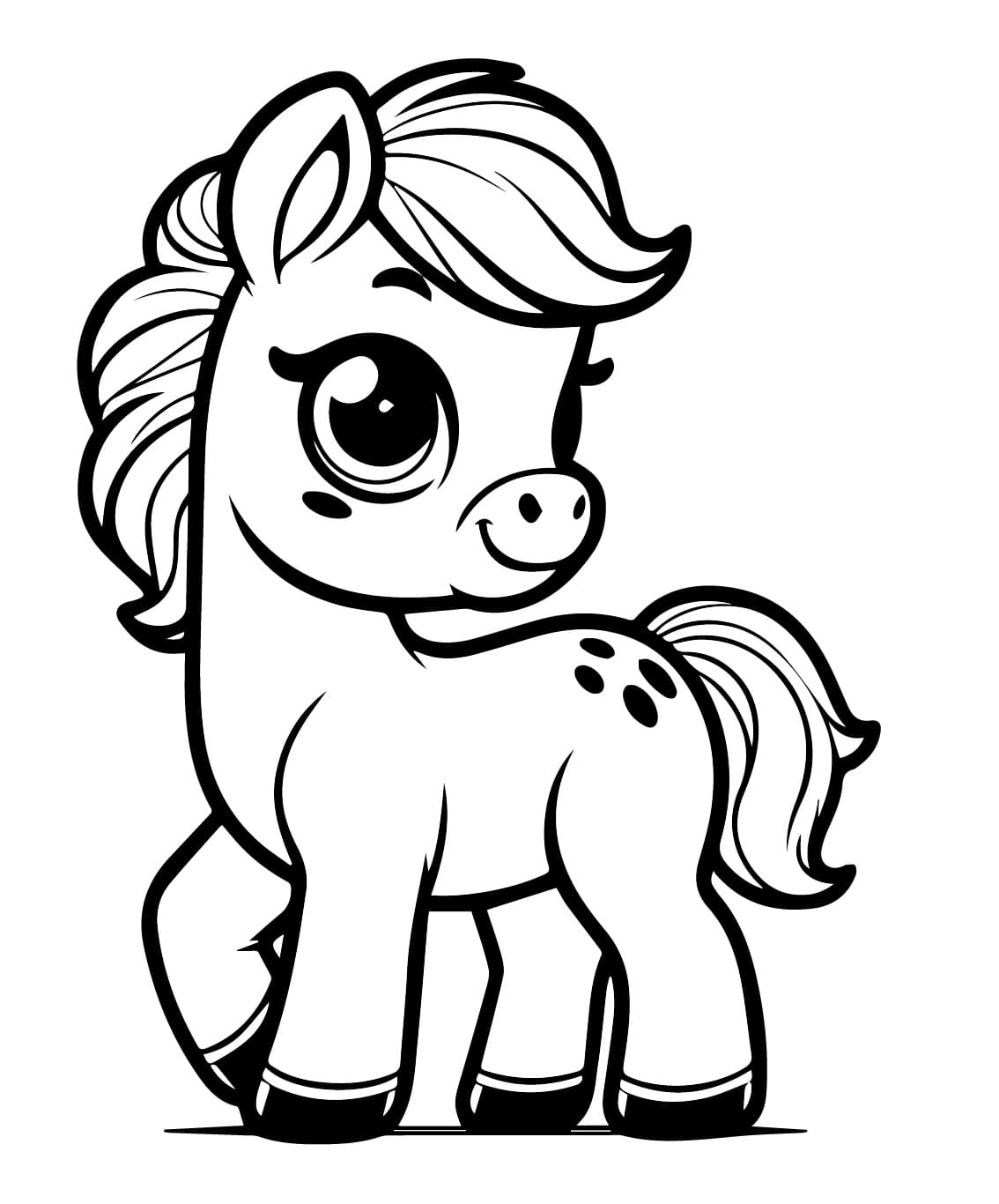 Coloriage imprimable Poney #214232 de la collection Animaux à colorier aux crayons Coloriage imprimable Poney #214232 de la collection Animaux à colorier aux crayons