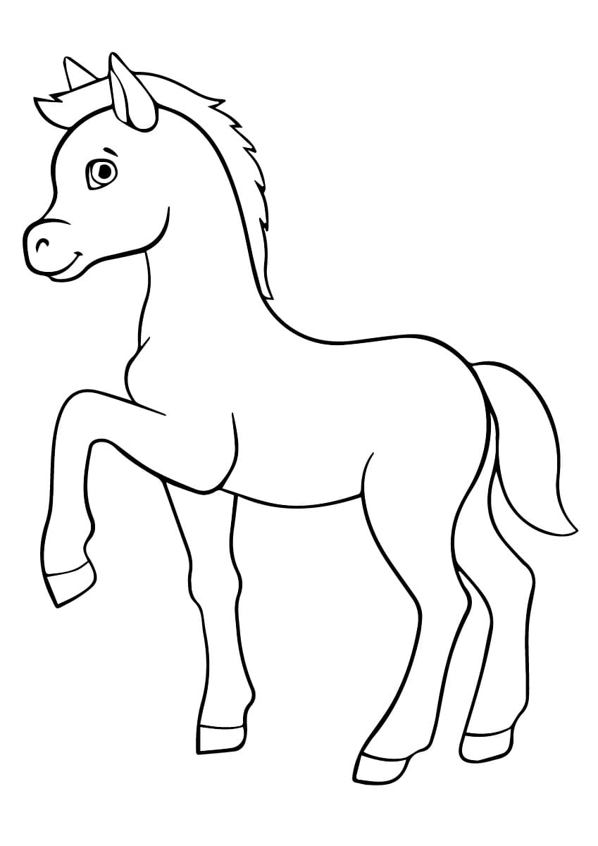 Coloriage gratuit Poney #214247 de la collection Animaux à imprimer