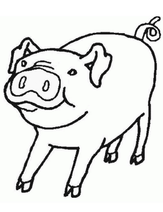 Dessin à colorier: Porc (Animaux) #17633 - Coloriages à Imprimer Gratuits