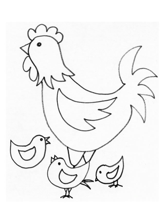 Dessin à colorier: Poule (Animaux) #17444 - Coloriages à Imprimer Gratuits