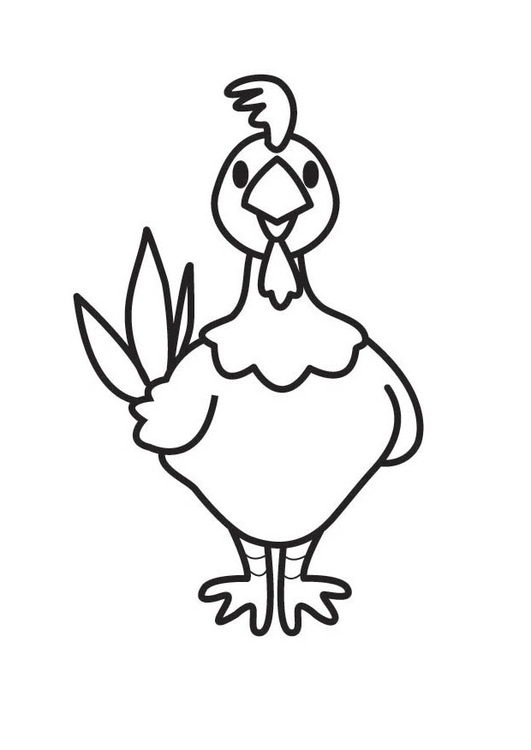 Dessin à colorier: Poule (Animaux) #17458 - Coloriages à Imprimer Gratuits