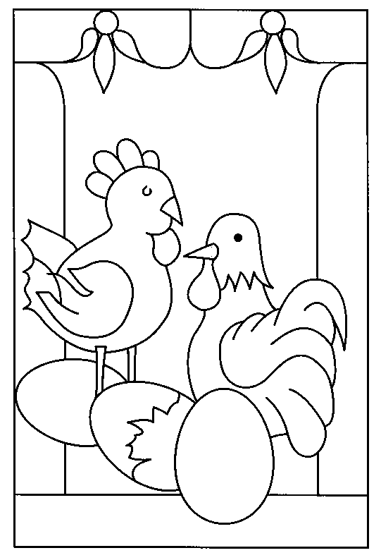 Dessin à colorier: Poule (Animaux) #17464 - Coloriages à Imprimer Gratuits