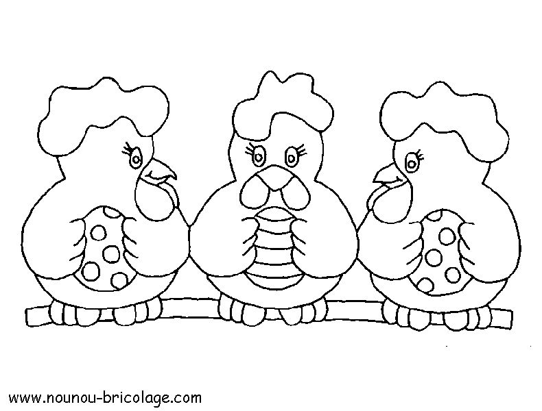 Dessin à colorier: Poule (Animaux) #17472 - Coloriages à Imprimer Gratuits