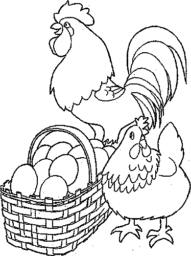 Dessin à colorier: Poule (Animaux) #17477 - Coloriages à Imprimer Gratuits