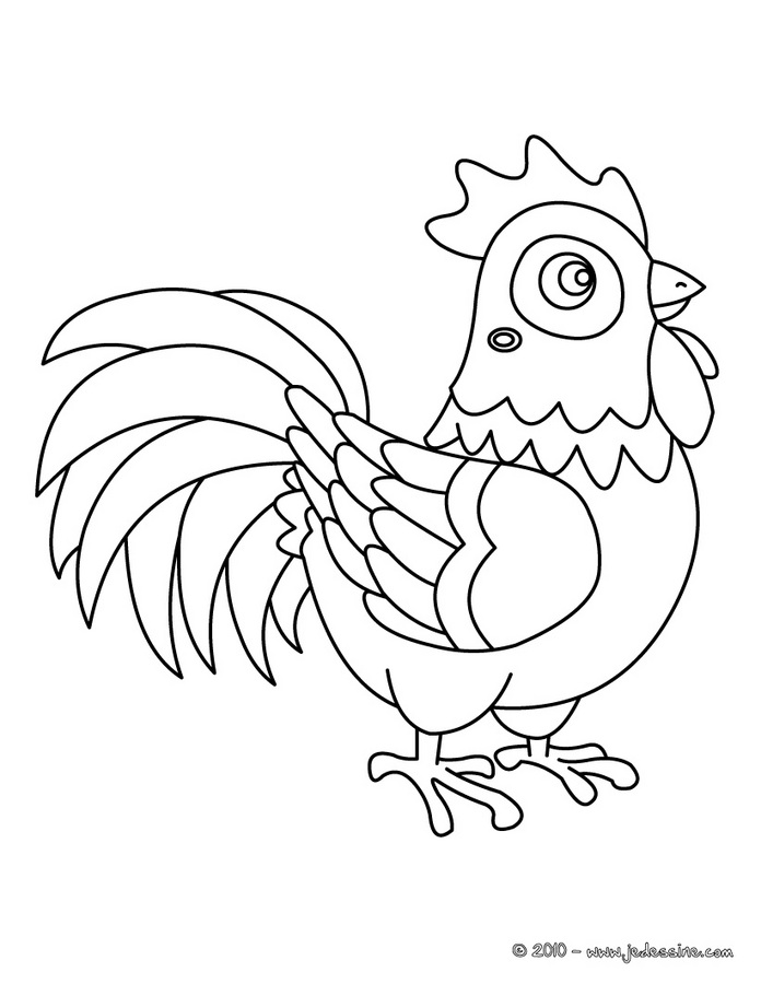 Dessin à colorier: Poule (Animaux) #17479 - Coloriages à Imprimer Gratuits