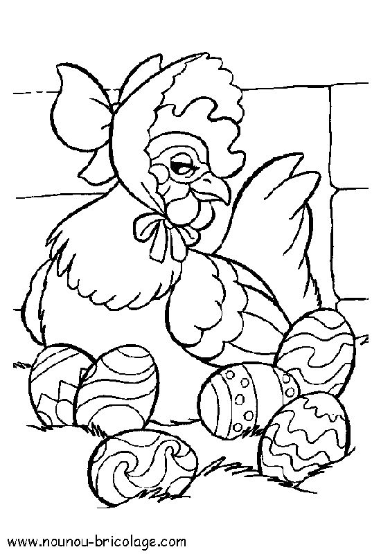 Dessin à colorier: Poule (Animaux) #17484 - Coloriages à Imprimer Gratuits