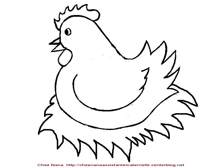 Dessin à colorier: Poule (Animaux) #17498 - Coloriages à Imprimer Gratuits