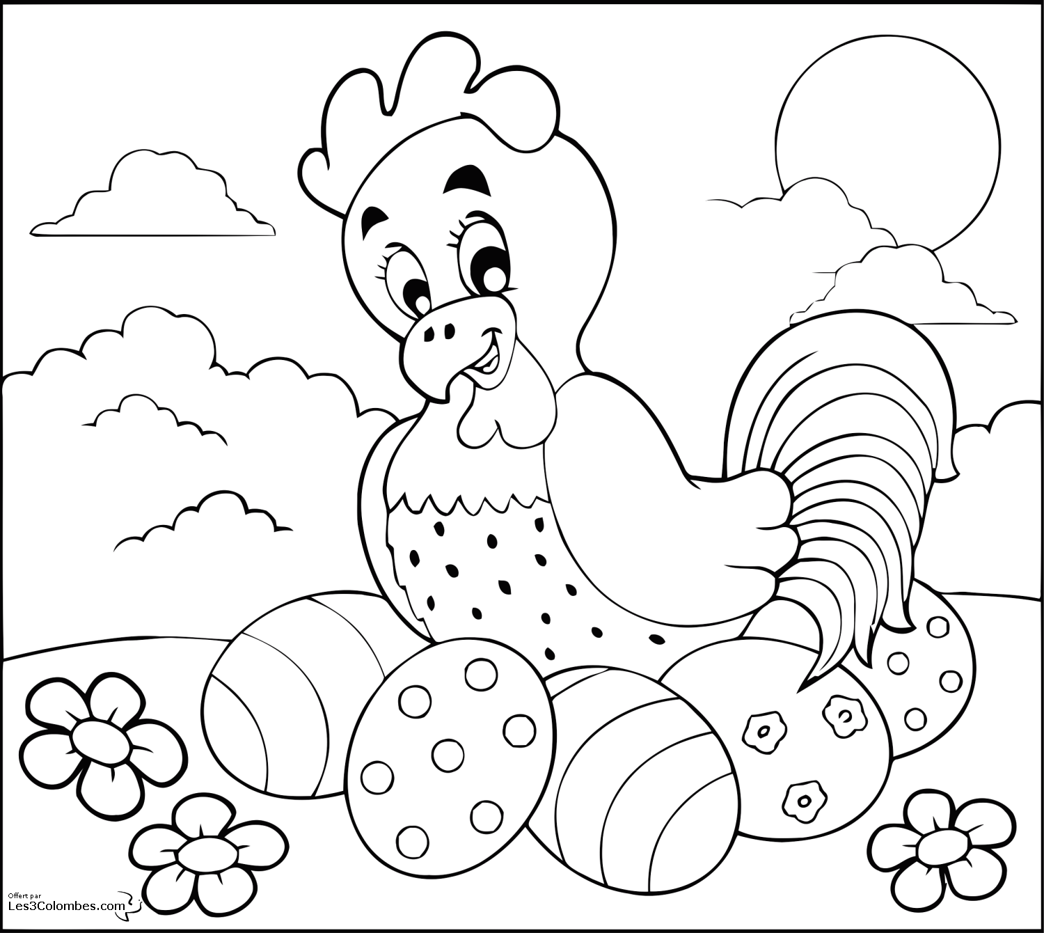 Dessin à colorier: Poule (Animaux) #17504 - Coloriages à Imprimer Gratuits